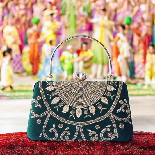 designer green clutch
