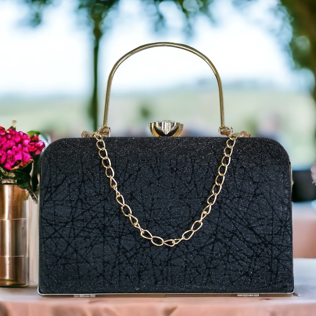 black evening clutches for weddings